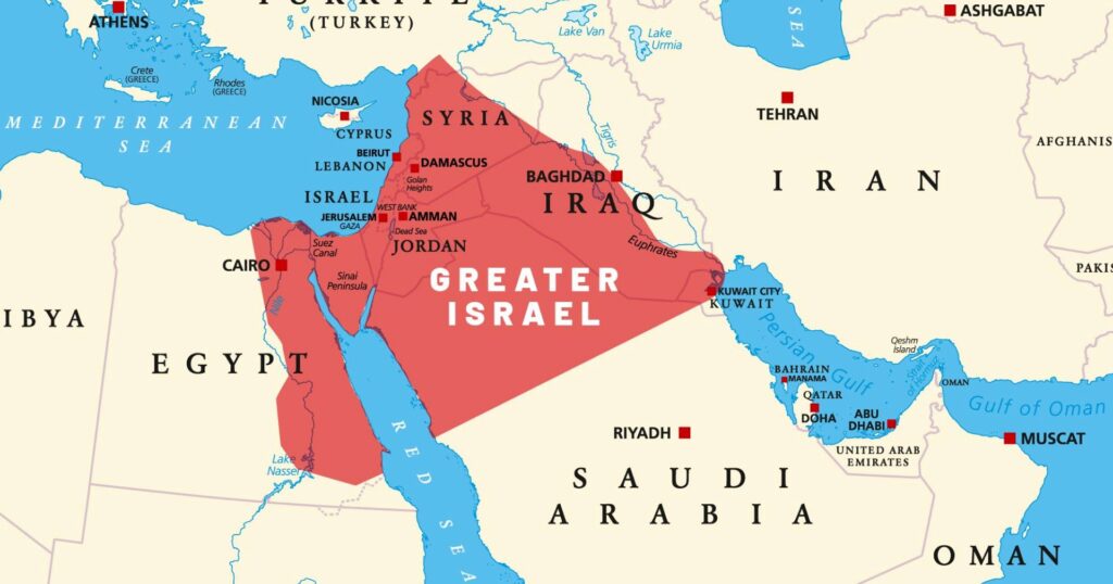 De misleidende kaart die rondgaat over het vermeende greater Israel